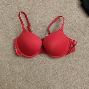 HOT RED push up lace bra 36B